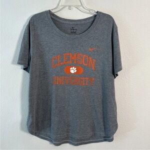 Nike Clemson Tigers Women’s XL T-Shirt Short Sleeve Gray Sz XL Round Neck NCAA